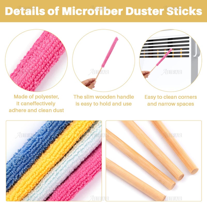 AUEAR, 8 Pack Microfiber Detail Duster Sticks Crevice Cleaning Tool for Home Car The Smallest Spaces - Image 3